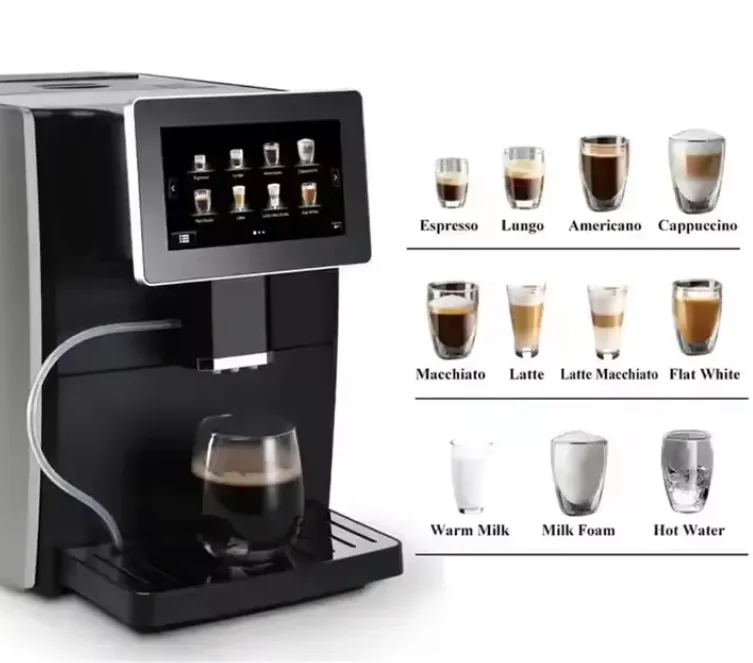 Factory Direct Sales Professional Automatic Stainless Steel Espresso Coffee Machine with Smart Touch Screen for Use