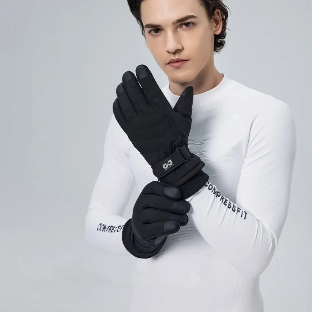 Nuovi guanti da sci invernali Guanti da equitazione per moto caldi antiscivolo ispessiti impermeabili in poliestere per sport all'aria aperta unisex