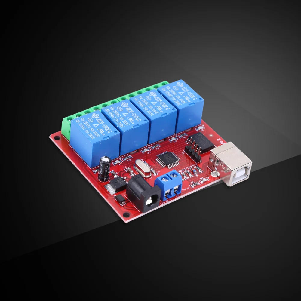 4/8 채널 컴퓨터 USB 제어 스위치 프리 릴레이 모듈 DC 12V PC 릴레이 모듈 스마트 홈용 확장 보드