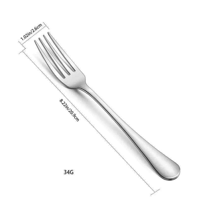 4pcs Dinner Forks Stainless Steel Dessert Salad Forks Dishwasher Safe For Home And Restaurant (8.2in