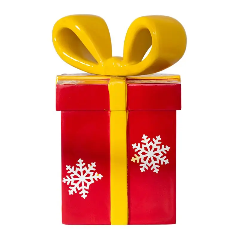 

Christmas decorations, fiberglass gift box decorations, shopping mall hotel window scene photography photo props ornament