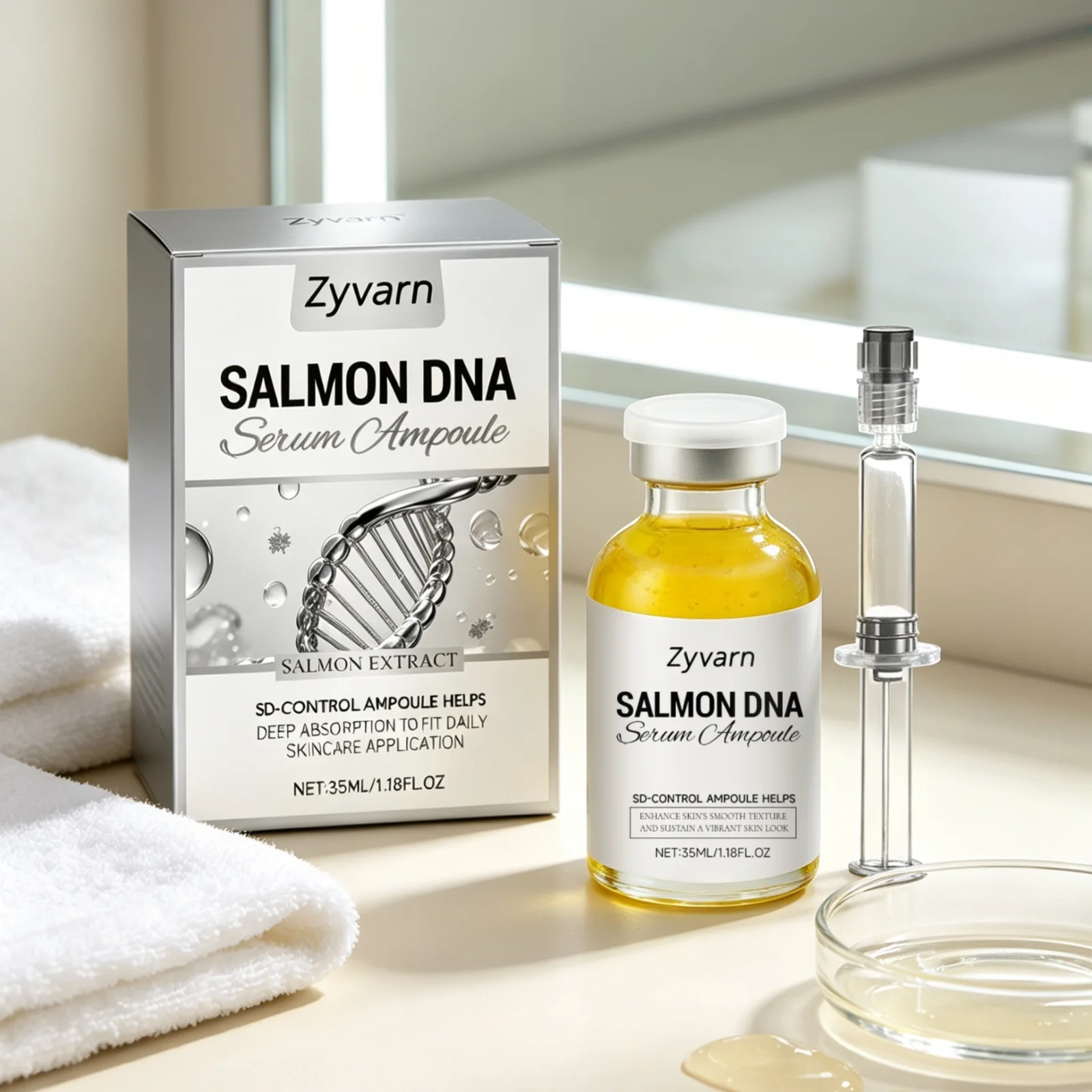 Zyvarn Ampoule Serum Deeply Moisturizing Brighting Non Sticky Nourishing Firming Skin Effectively Soothes Daily Facial Essence