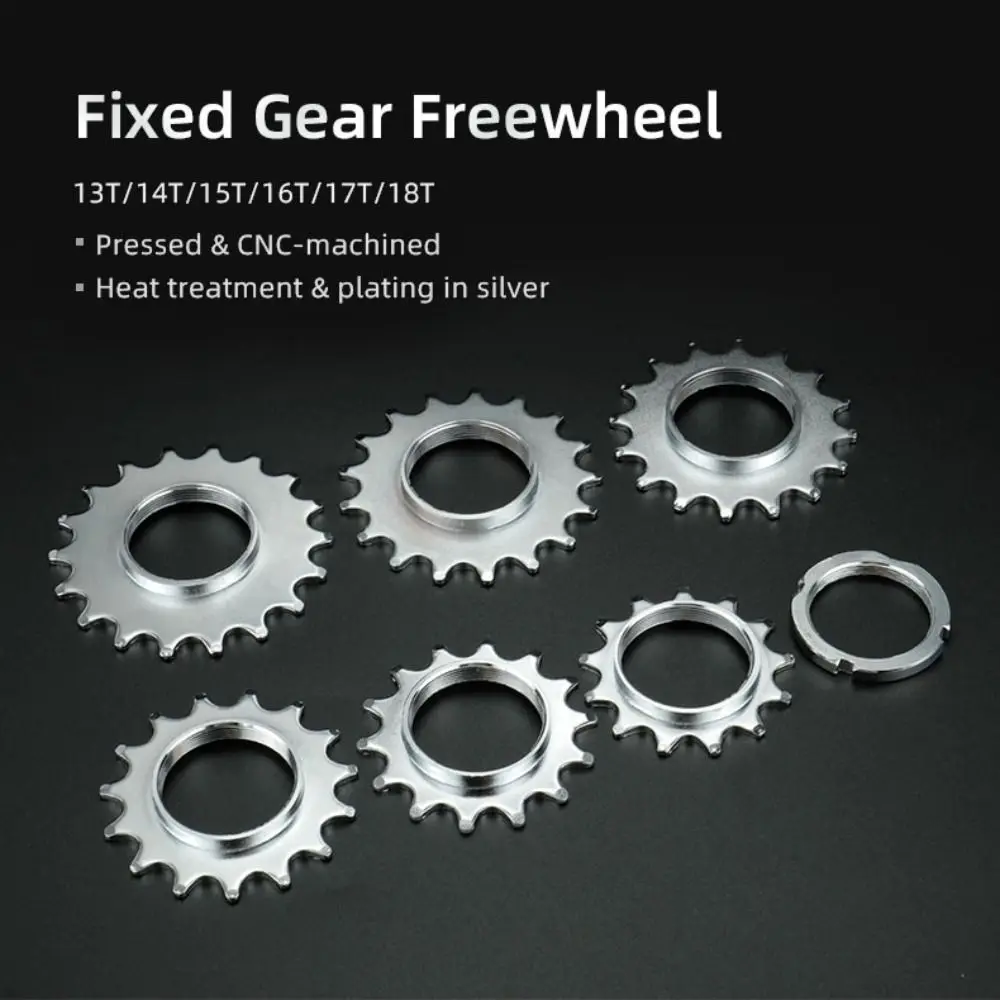 13T 14T 15T 16T 17T 18T Bicycle Freewheel Threaded Lock Rings Carbon Steel Bike Wheel Cogs Fixie Track 1 Speed