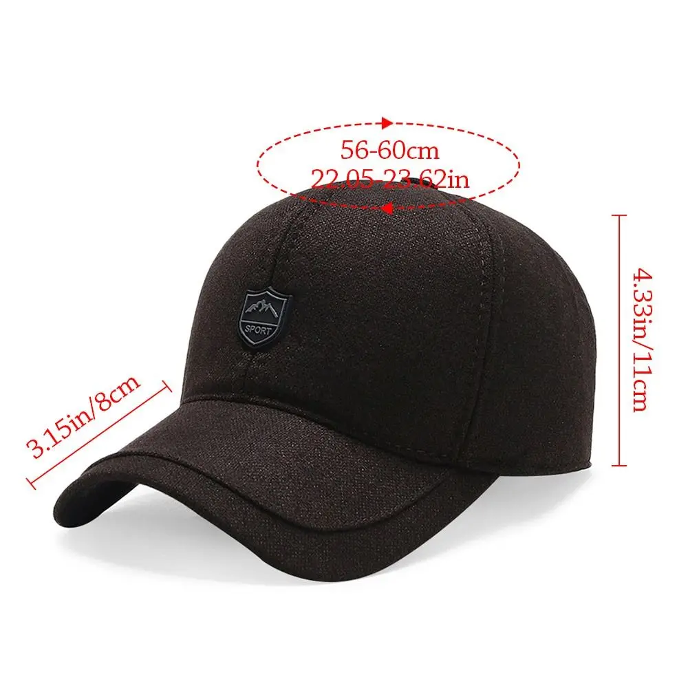 Outdoor With Earflaps Men Winter Hat Ear Protection Windproof Trucker Hat Adjustable Warm Earmuffs Baseball Cap for Men