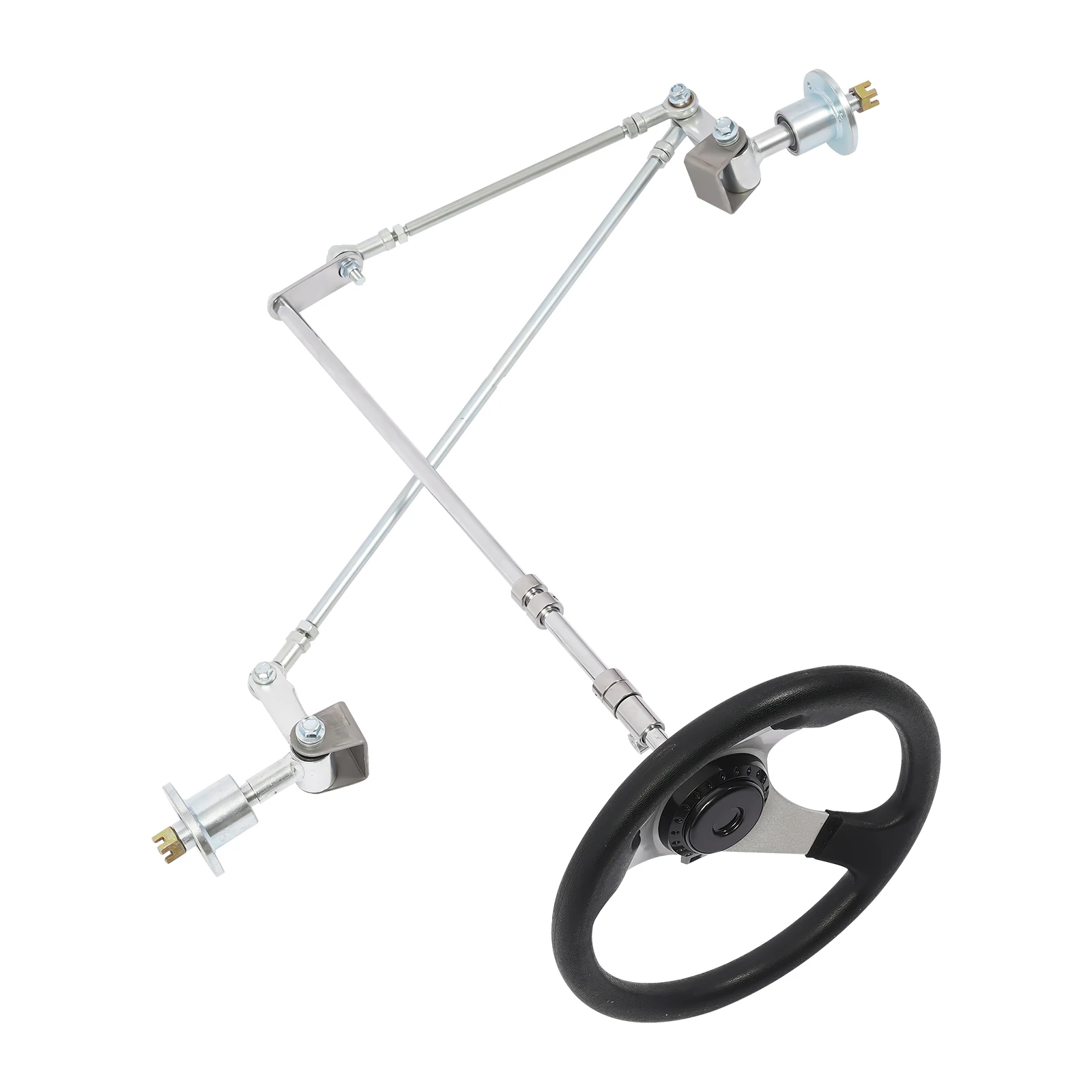 Go Kart Front Steering Gear Rack Tie Rod Ball Joint Front Steering Modification Kit for 168cc UTV ATV