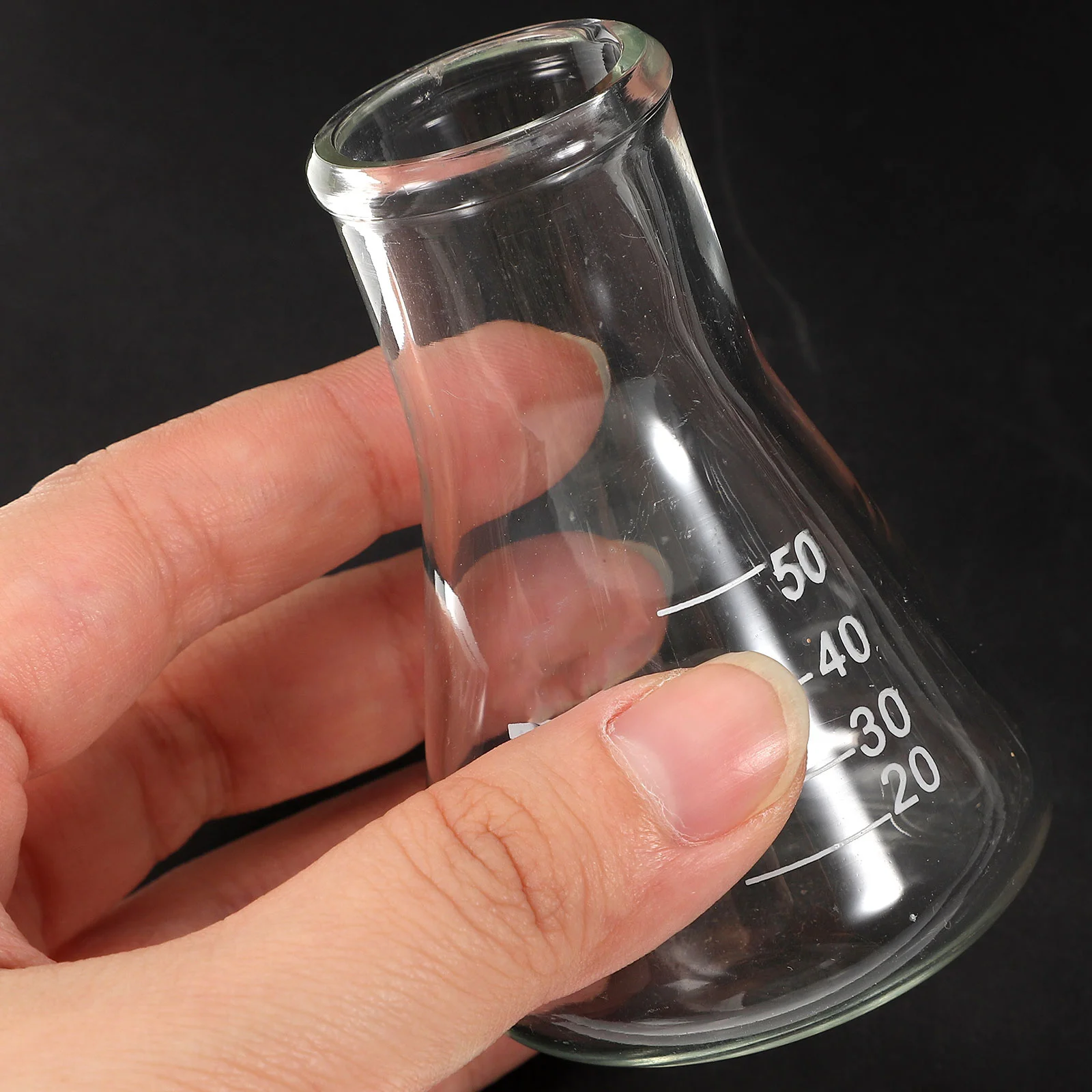 

3Pcs Laboratory Supplies Glass Measuring Cylinder Beaker Conical Bottle Set Transparent for Chemistry Research