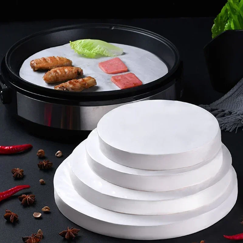 

Oil Oven Pan Round High Resistance Pcs Frying Of Cooking Silicone Temperature Paper Stick Paper Air 100 Lining Baking Baking Non