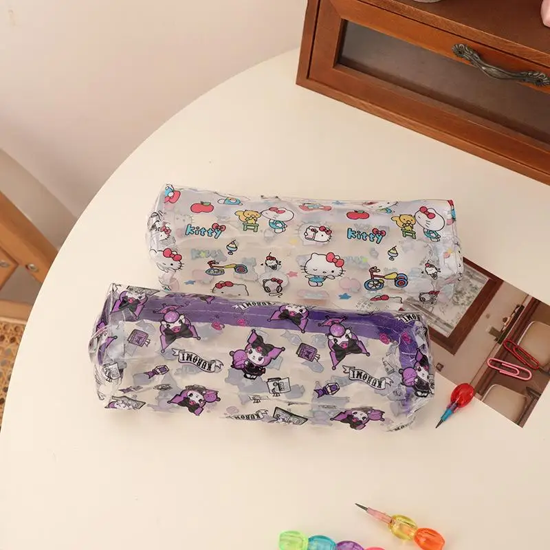 Set trasparente Sanrio |   Astuccio + custodia con cerniera (confezione regalo di cancelleria Hello Kitty/Kuromi)