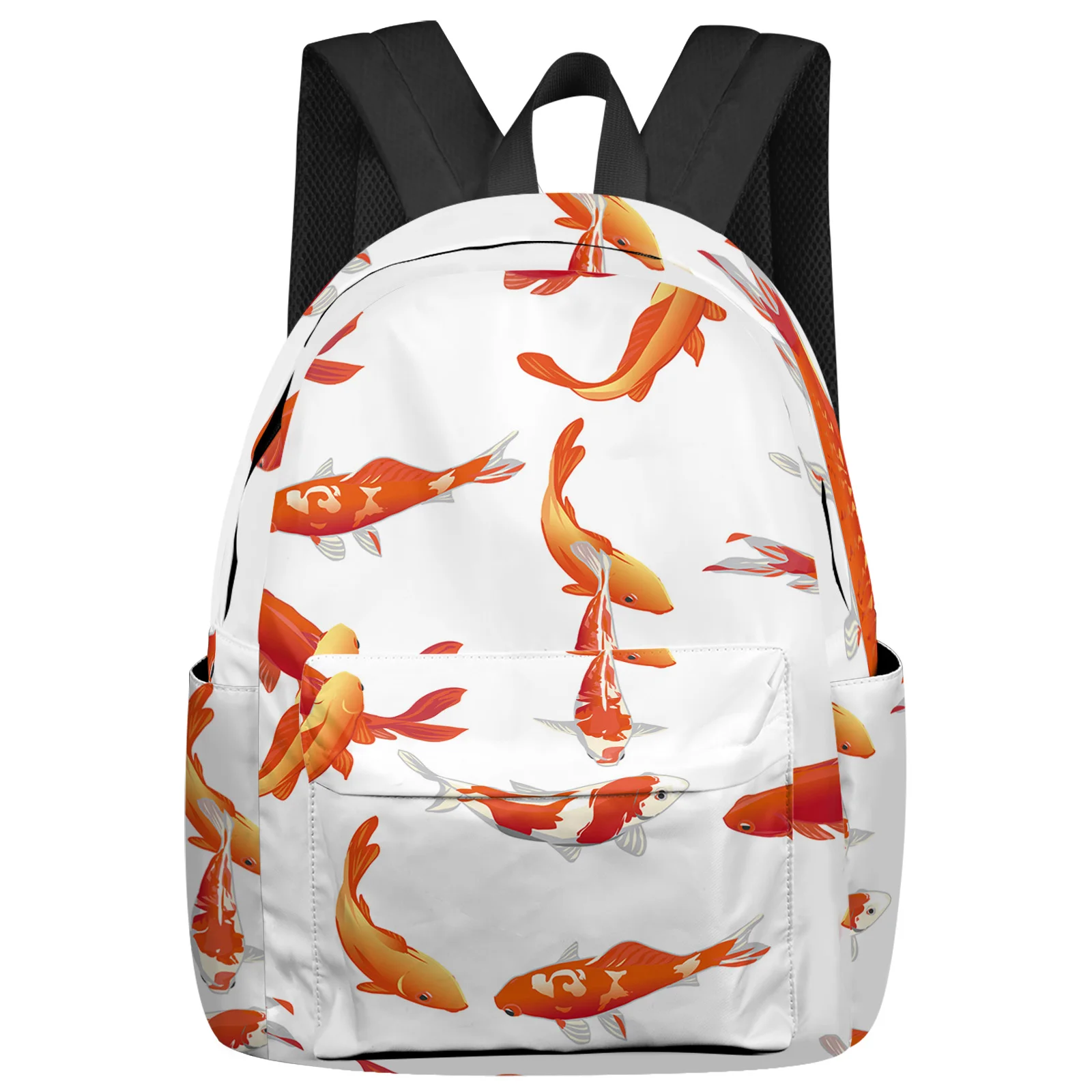 Fish Koi Chinese Style Backpack School Bags for Teenagers Girls Students Laptop Bag Women's Casual Travel Backpack