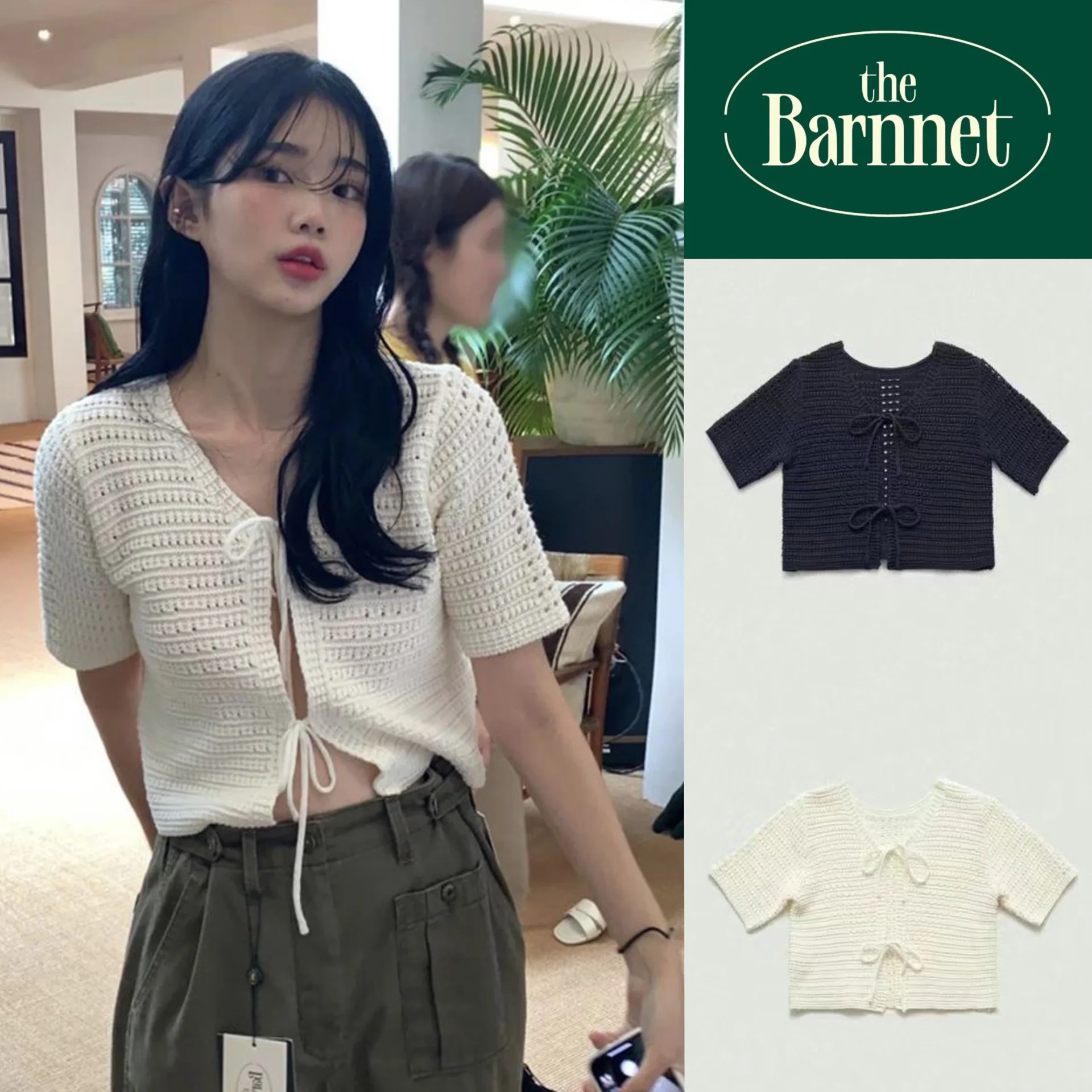 

Loose V-Ne ort Sve Knitted Cardigan Coat with Belt Thebarnet Eight Milk 2025 Autumn Season Commute Sle Women's Faion