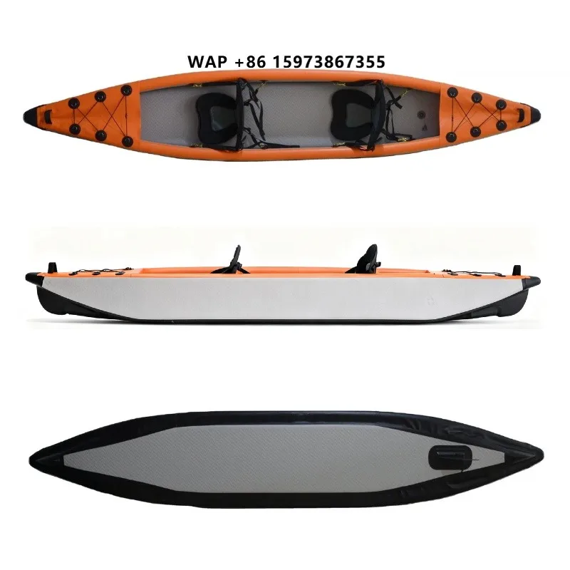 Portable Fishing Kayak Factory Direct Supply Dropstitch Light Weight Rowing Boats Inflatable Paddling Pack Raft Canoe Kayak Boat