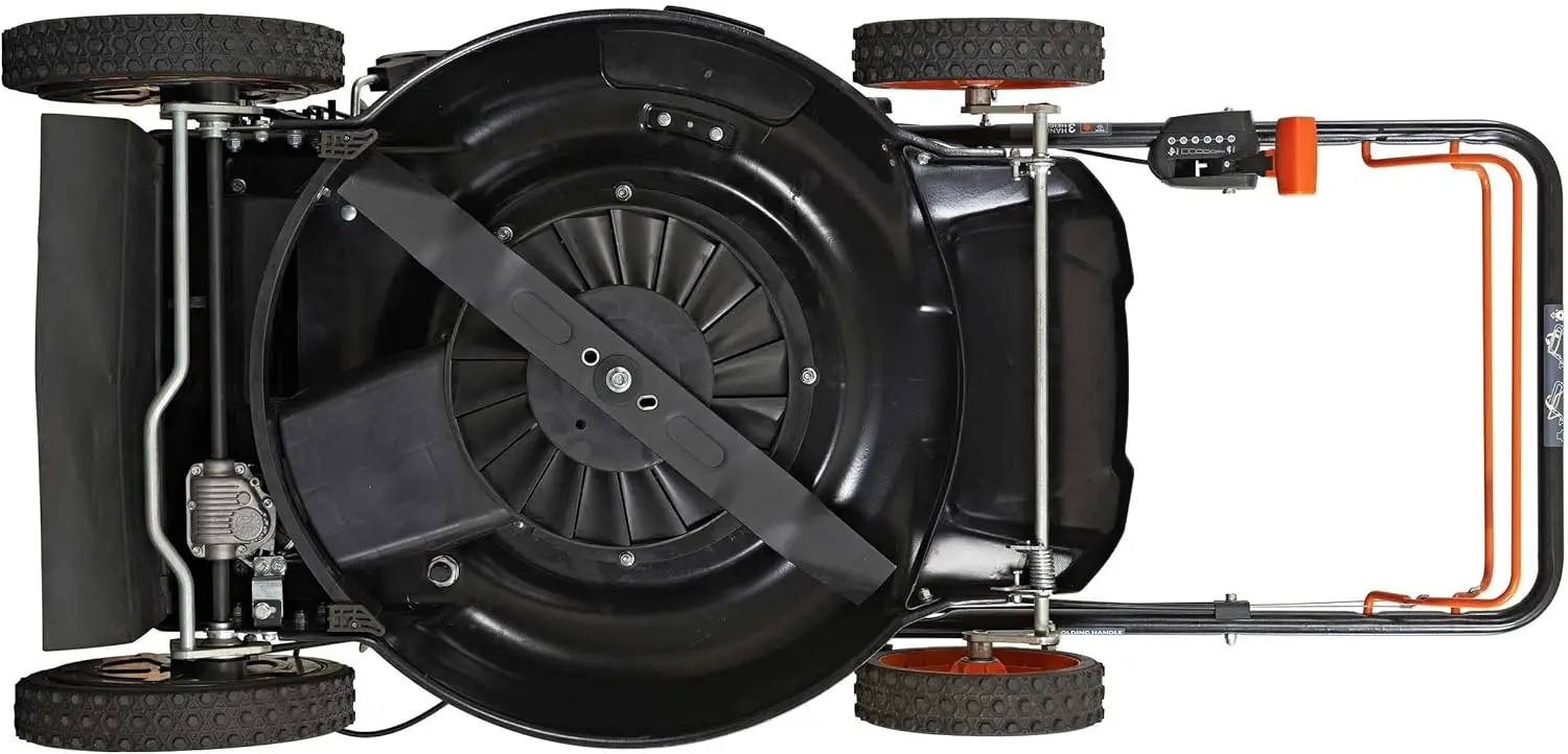 22 in. 201cc Select PACE 6 Speed CVT High Wheel RWD 3-in-1 Gas Walk Behind Self Propelled Lawn Mower, Black image 5