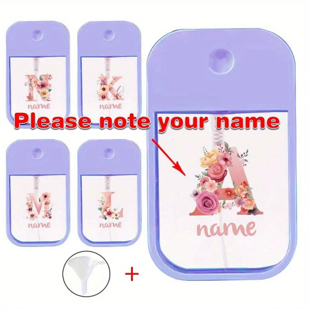 Customized Name 45ml Card Perfume Spray Bottle Portable Mist Alcohol Dispenser Leakproof For Liquid For Purse DIY