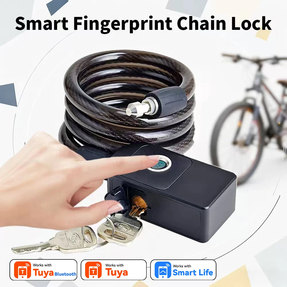 Smart Bluetooth & Fingerprint Chain Lock for Google Play iOS Warehouse Store Security Door Lock Smart Life Remote Control