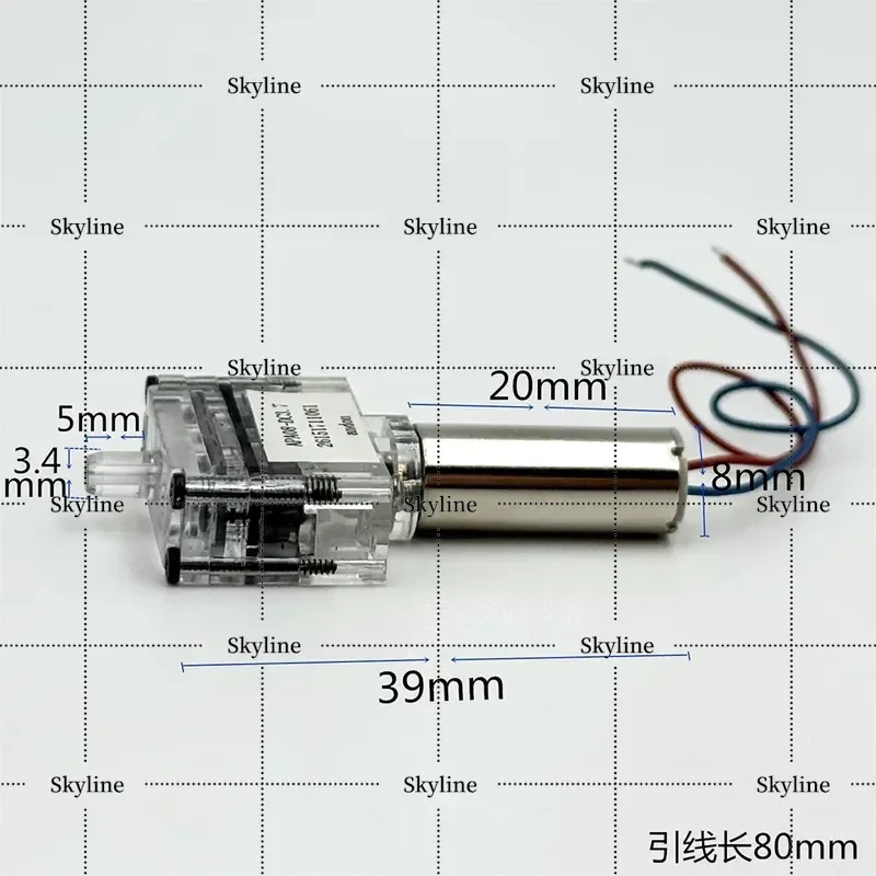 820 Hollow Cup Miniature Mini Air Pump Single Hole 3V 3.7V Transparent Precision Oxygen Pump
