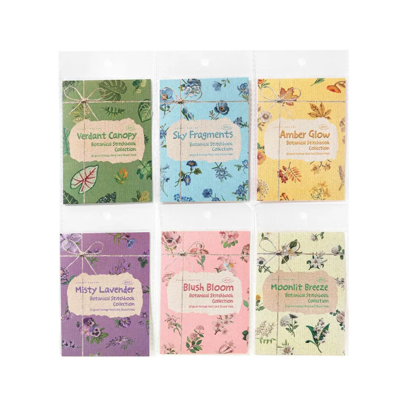 

6packs/pack Kawaii Stationery Stickers plant fabric book DIY Craft Scrapbooking Album Junk Journal Happy Planner Diary Stickers