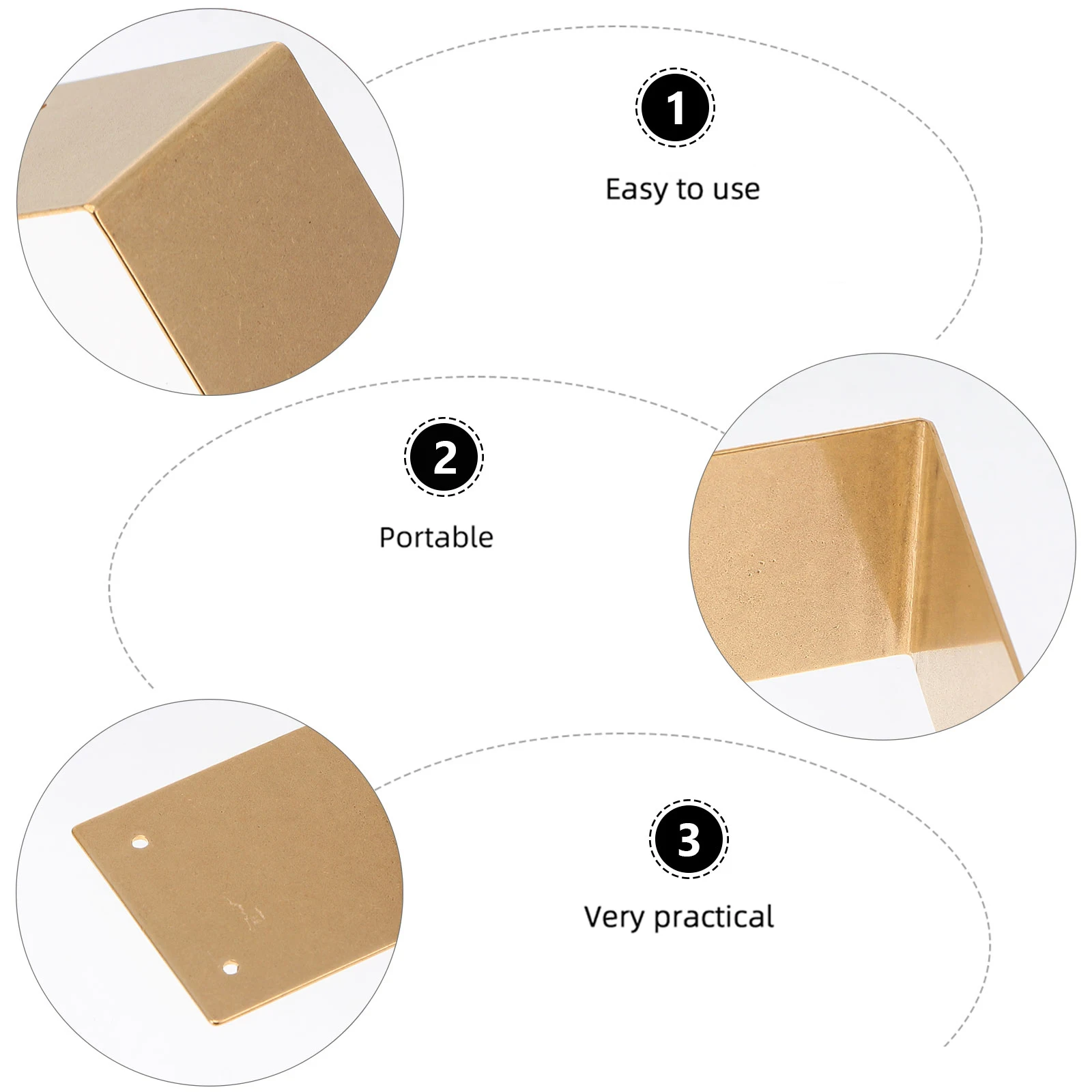 

Chinese Style Corner Fasteners 90 Degree Brass Box Connectors Furniture Hemming Durable Exquisite Office Desk Accessories