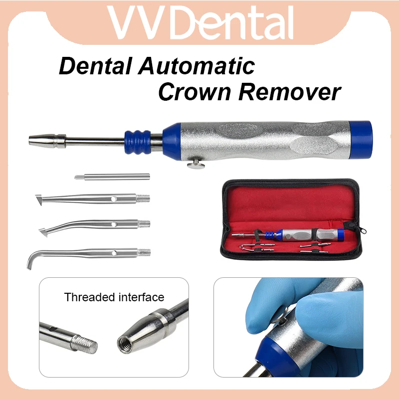 VVDental Automatic Teeth Crown Remover Adjustable 4 Shifts Crown Remover Stainless Steel Lab Teeth Restoration Removal Tools