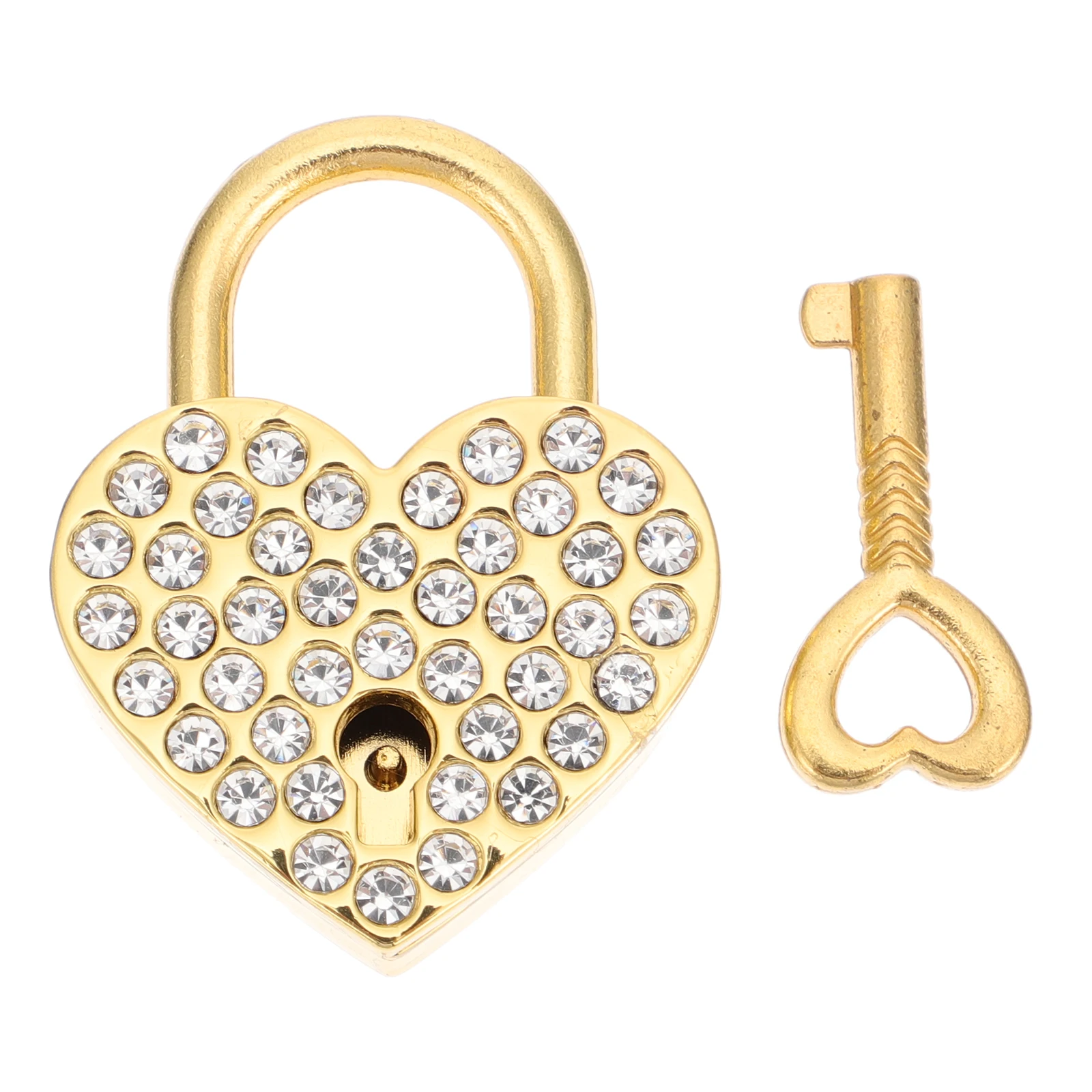 

1 set 1 Set Heart-Shaped Wishing Lock Shiny Couple Love Lock For Bag Hanging Scenic Spot Supply Party Decor Gift Box