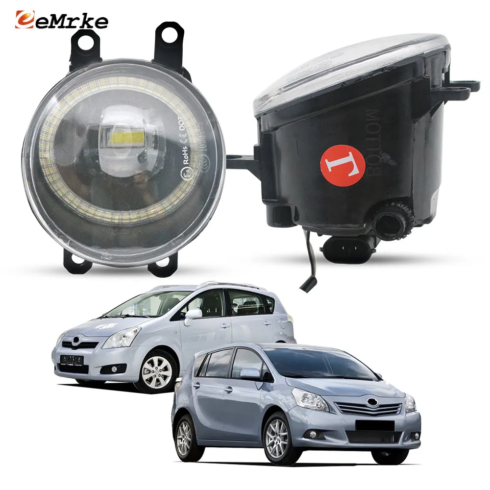 

Светодиодные противотуманные фары дальнего света для Toyota Corolla Verso AR10 07 08 09 Verso AR20 2009 2010 2011 2012 Автомобильный PTF с линзой Angel Eye DRL