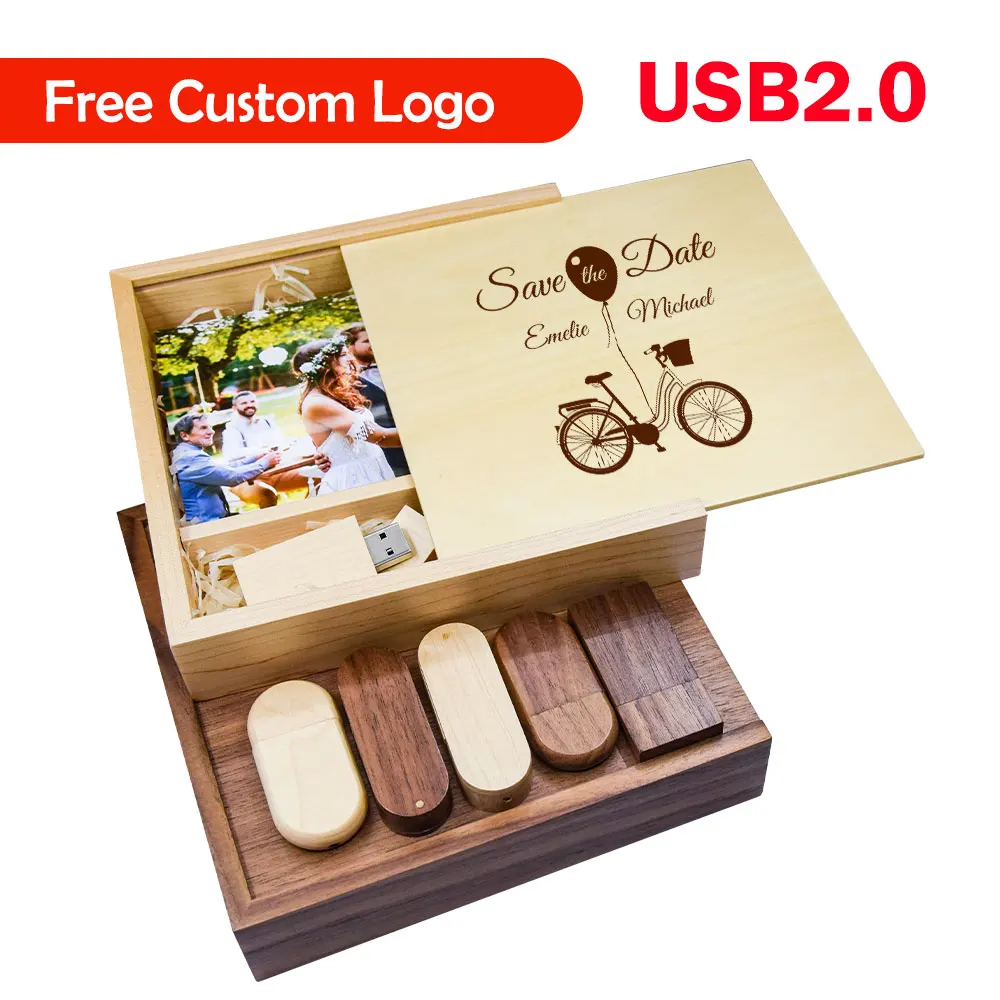 

USB 2.0 флэш-накопитель из орехового дерева, ручка-накопитель, бесплатный индивидуальный логотип, флэш-накопитель для фотосъемки, свадебный подарок, флэш-накопитель 64 г, 32 ГБ, 16 ГБ