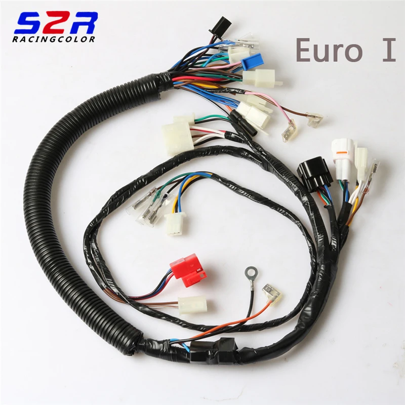 S2R Motorcycle Socket Cord Assy Circuit Cable Complete for YAMAHA YBR125 YBR YB 125 Electric Full Vehicle Wiring Harness Line