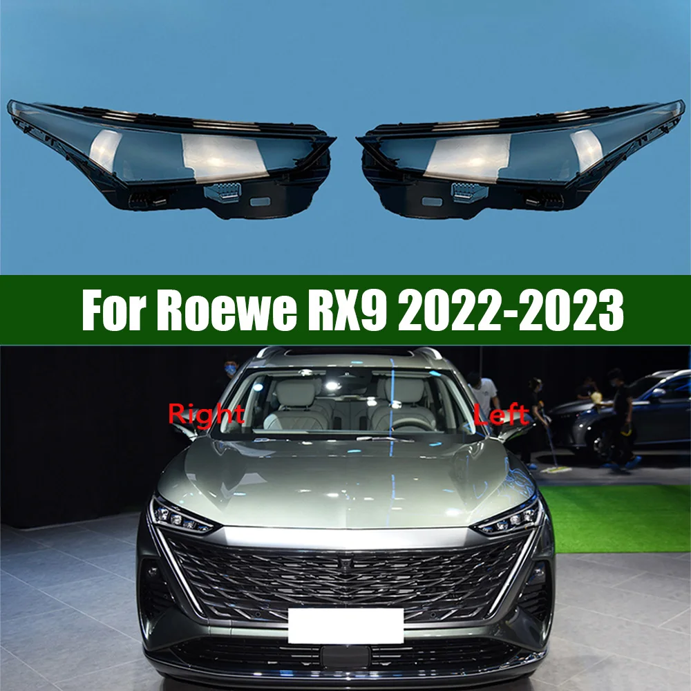 

For Roewe RX9 2022 2023 Front Headlamp Lamp Cover Transparent Headlight Shell Lens Plexiglass Replace The Original Lampshade