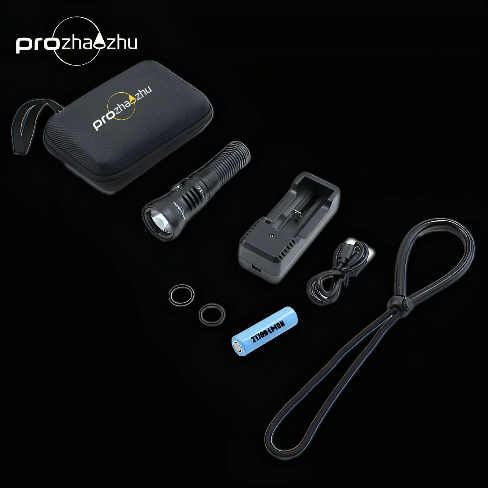 IP68 100M ไฟดําน้ํา 1200 Lumen อลูมิเนียมอัลลอยด์ไฟฉายดําน้ําแบบชาร์จไฟได้