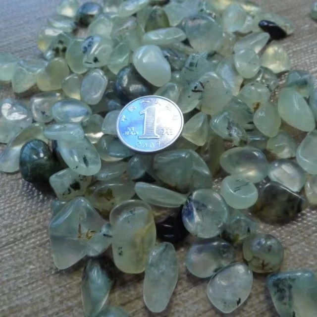 PREHNITE w/ Epidote Mali sm-med tumbled, 1/2 lb bulk stones