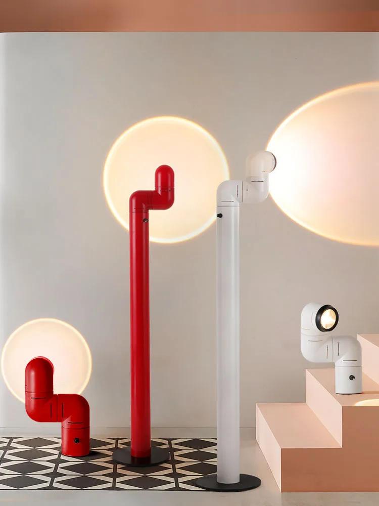 Spanish Water Pipe Rotating Spotlight Floor Lamp Living Dining Room Bedroom Study Reading Desk Lighting Home Decor Wall Light