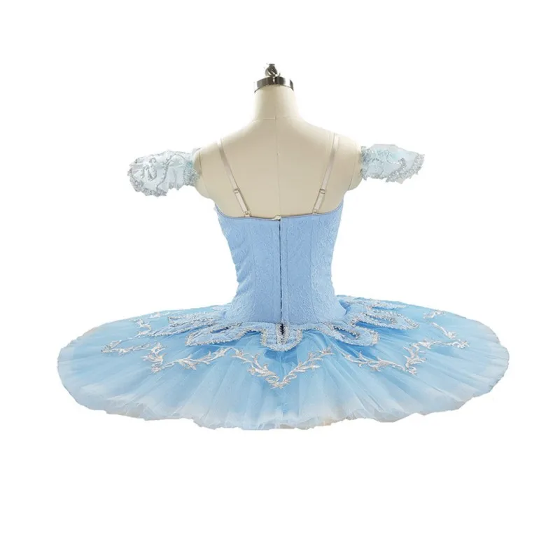 Profesjonalny, wysokiej jakości, niestandardowy rozmiar, jasnoniebieski, dziecięcy baletowy tutu