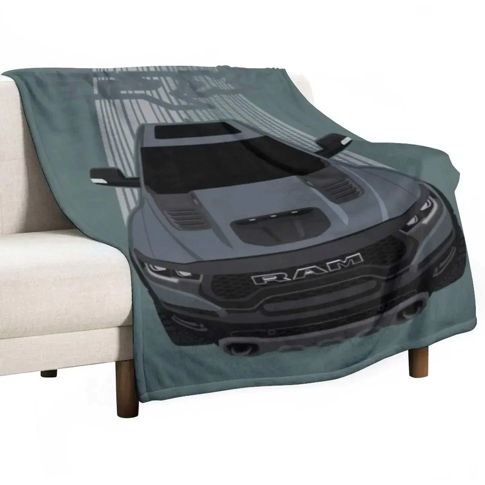 Ram 1500 T-ShirtRam 1500 TRX - Anvil Grey Throw Blanket Blankets Sofas Of Decoration Hairys valentine gift ideas Blankets