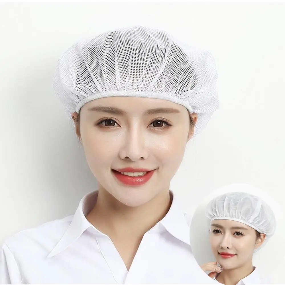 Cook Accessories Breathable Mesh Work Hat Sanitary Work Wear Chef Hat Hair Nets Cooking Hygienic Cap Canteen Catering