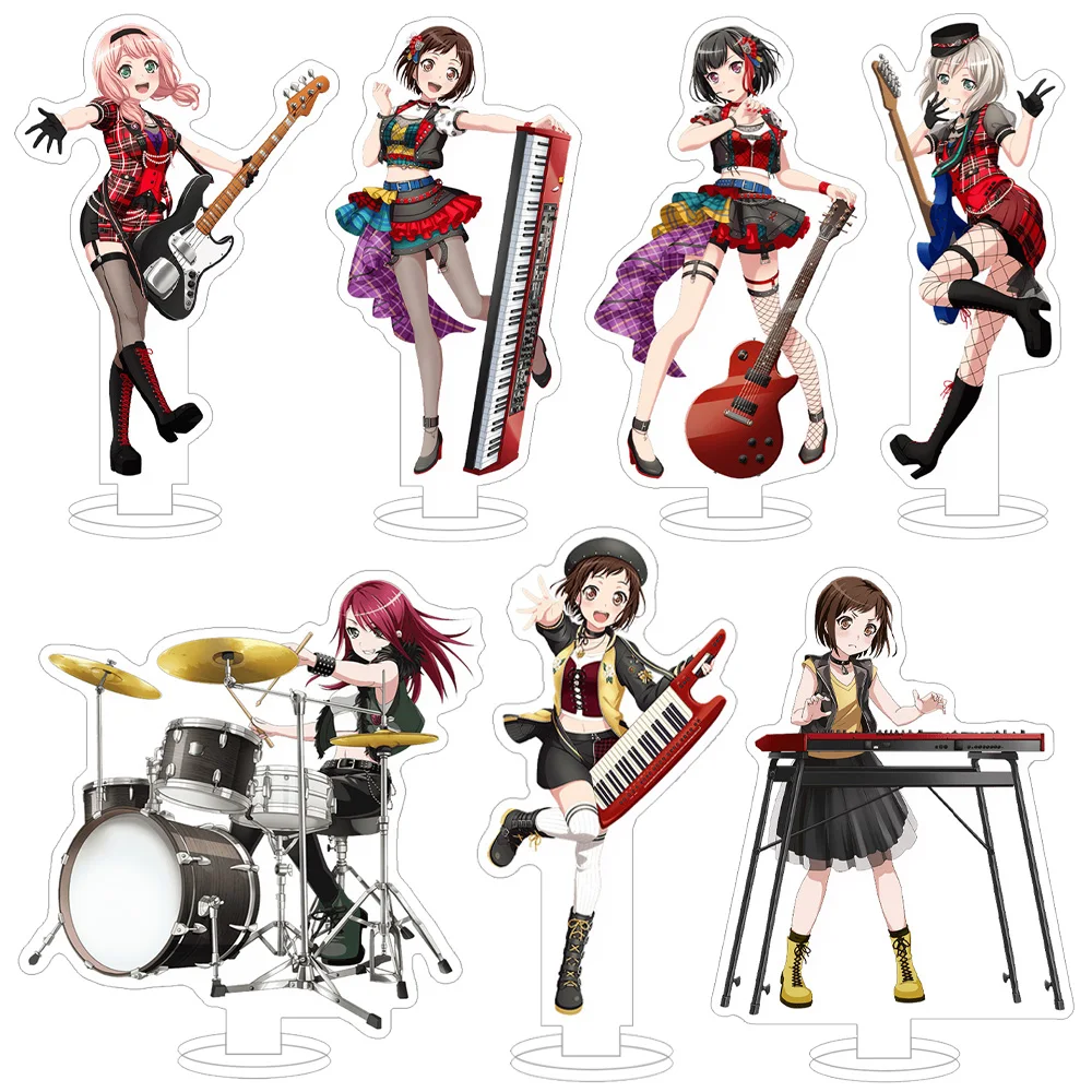 Lucky Seven Store BanG Dream Girl band Afterglow Aoba Moca Mitake Ran Uehara Himari Hazawa Tsugumi Acrylic stand anime ornament