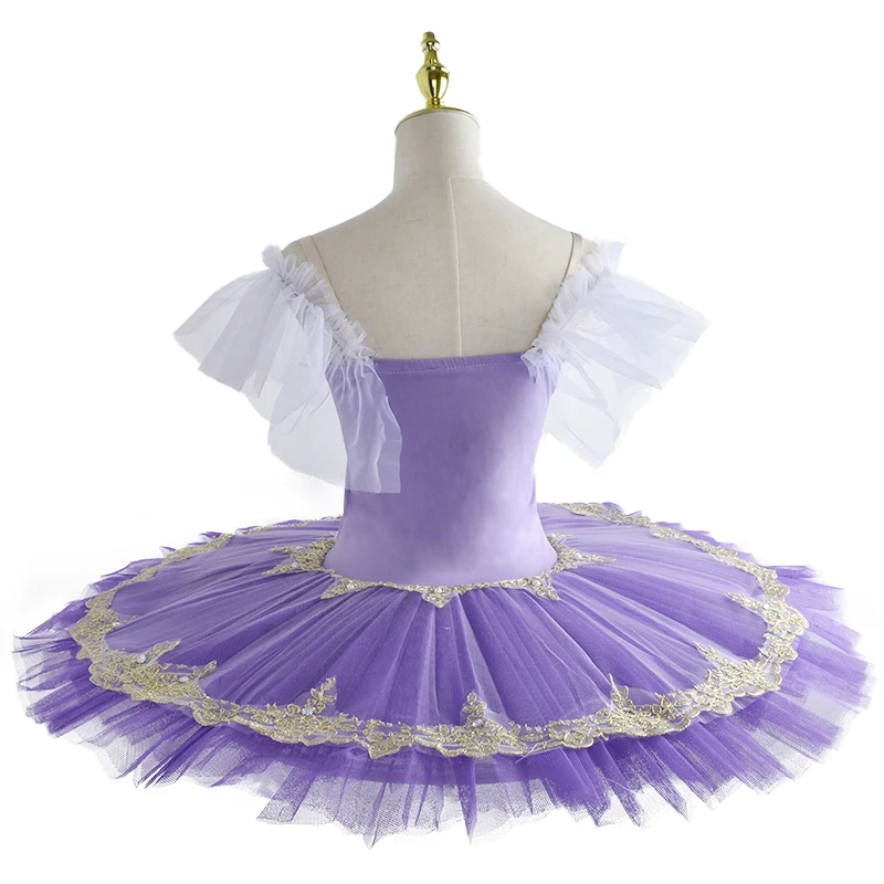 Purple Ballet Tutu Skirt Girls Women Sequined Professional Ballet Dress Competition Dance Costumes Platter Tutu Ballerina Wear