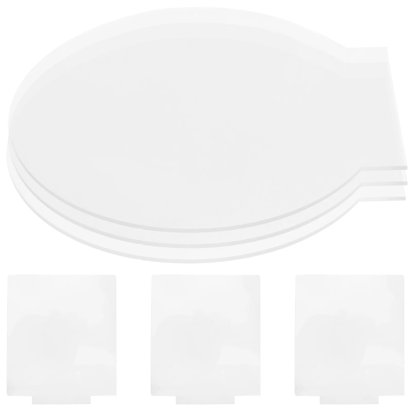 

6 Pcs Acrylic Lamp Sheets Round Square Blank Sign LED Light Plate DIY Craft Material Resistant Durable