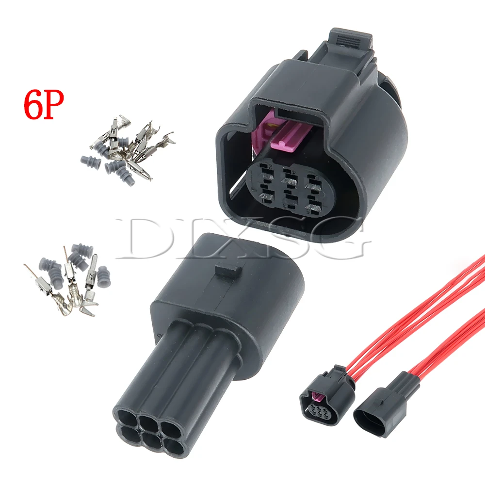 1 Set 6 Pin 1928404669 Car Throttle Valve Wire Harness Plug for VW Jetta Automotive Waterproof Plastic Housing Connector