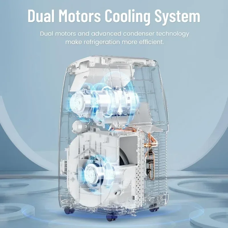 Портативные кондиционеры мощный блок переменного тока с пультом дистанционного управления, охлаждением, встроенным осушителем, режимами вентилятора, многоразовым фильтром