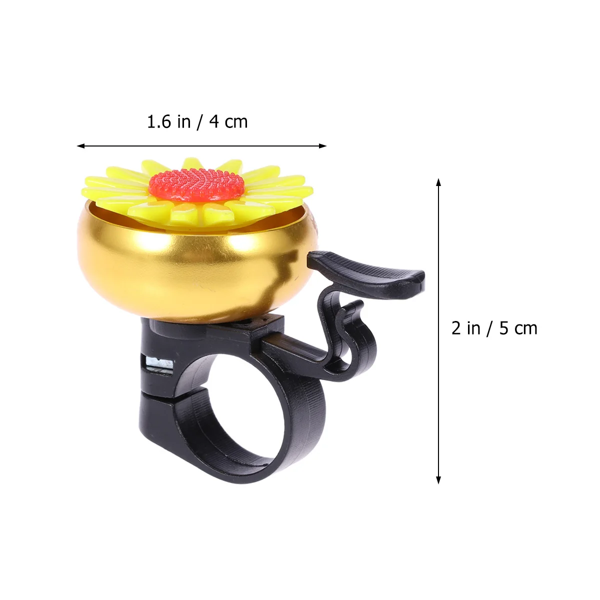 

Sunflower Shape Bike Bell Golden Lightweight Kids Cycling Bell for 22Cm Handlebar Easy Screw Installation Foldable Bike