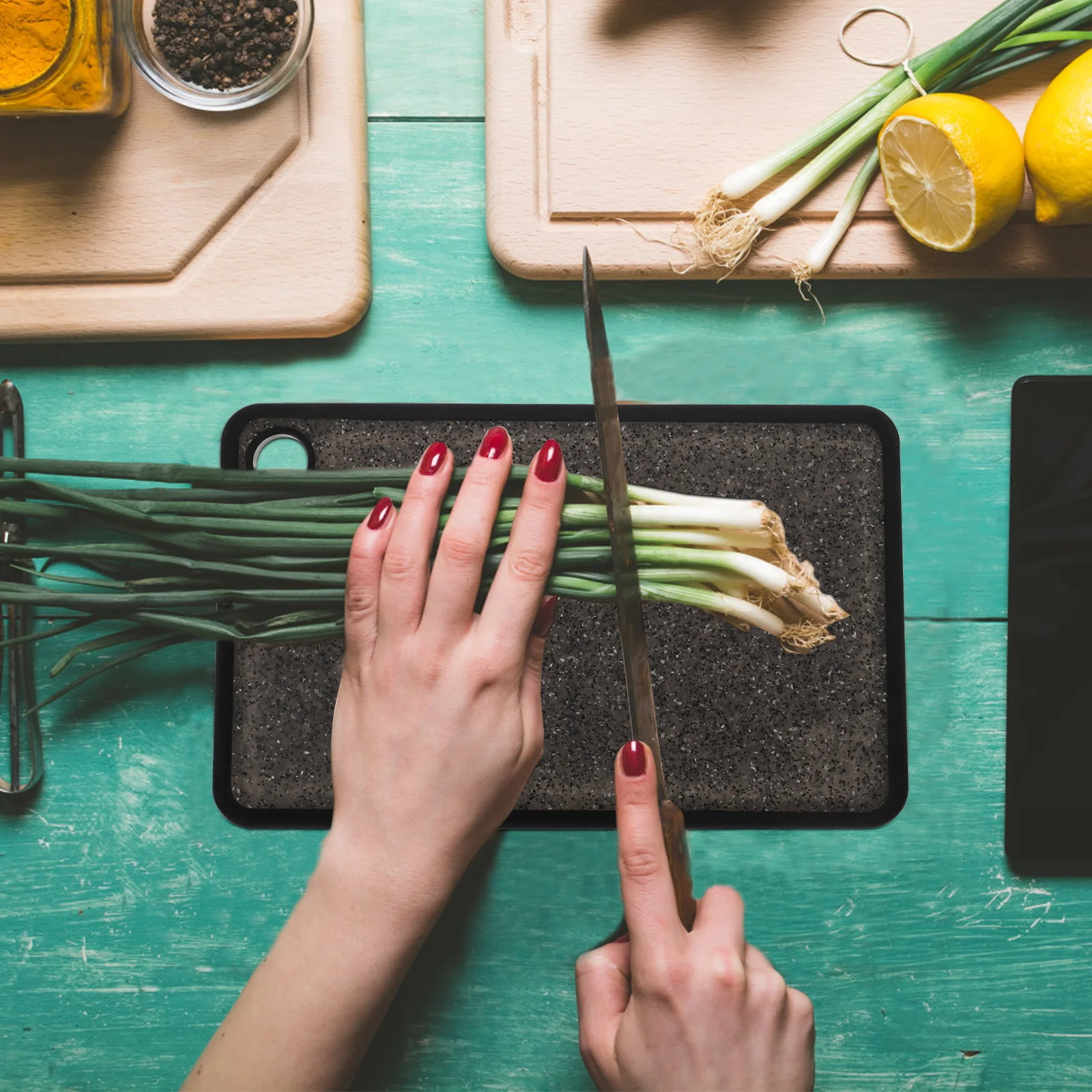 

Portable Cutting Board PP Material Lightweight Vegetable Fruit Chopping Block Kitchen Tool Picnic Use Wear Resistant