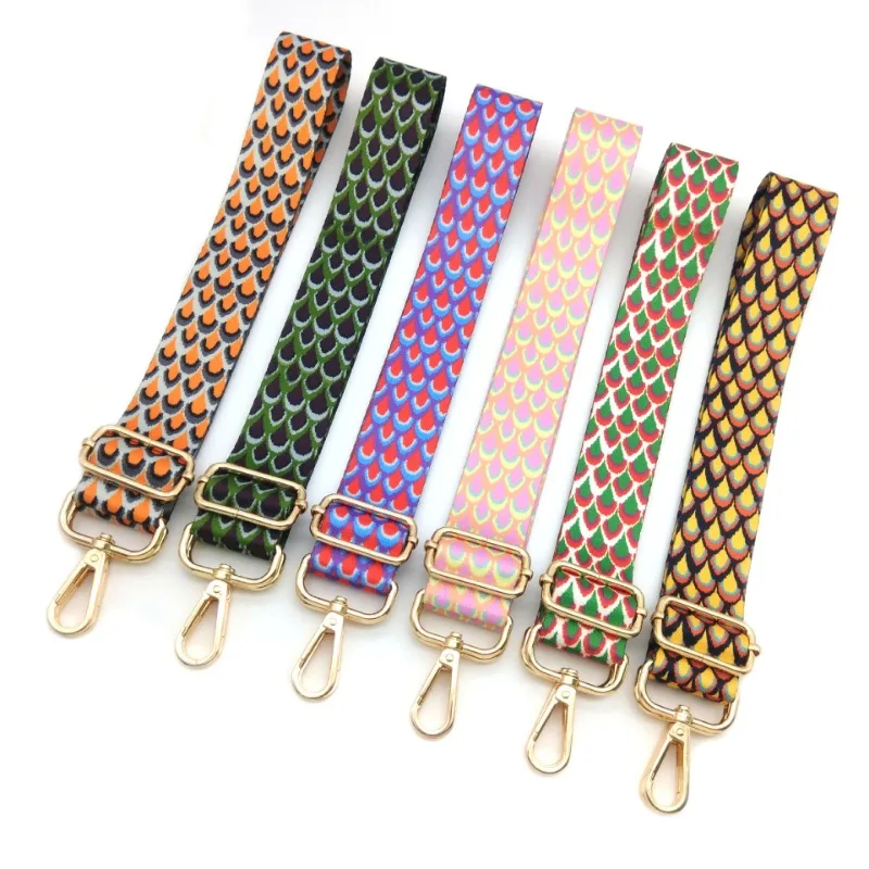 

New Colorful Peacock Bag Shoulder Strap Accessories Single Shoulder Diagonal Span Adjustable Long Shoulder Strap Guitar Strap