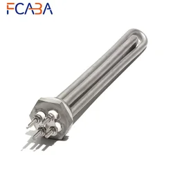 1 Inch BSP Thread DC 12V/24V/36V/48V 200W/300W/600W Heating Element for Solar Water Heater 304 Stainless Steel Tubular Heater