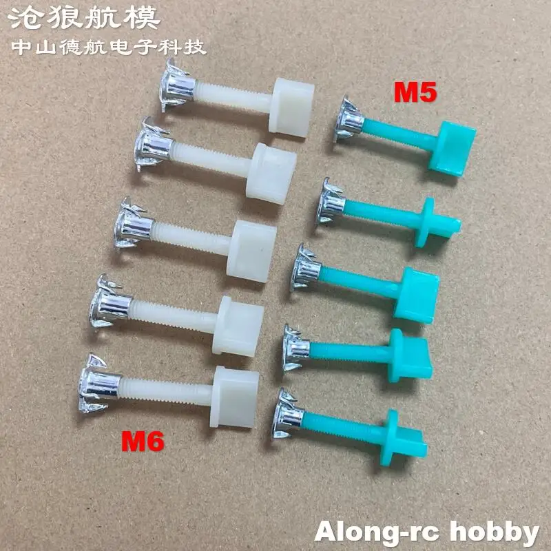 10pcs 4mm or 5mm or 6mm Nylon Screw Hand Screw For Model Aircraft DIY RC Plane Airplane Gas PlanePart