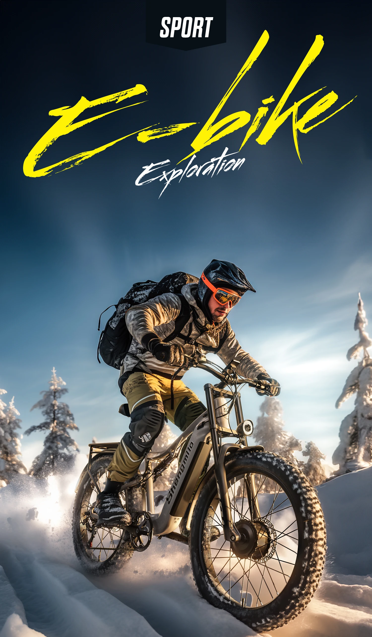 Shengmilo S600 Erwachsenen E-Mountainbike 48V840WH Batterie 26' Fat Tire All-Terrain Elektrofahrrad – Detail 1