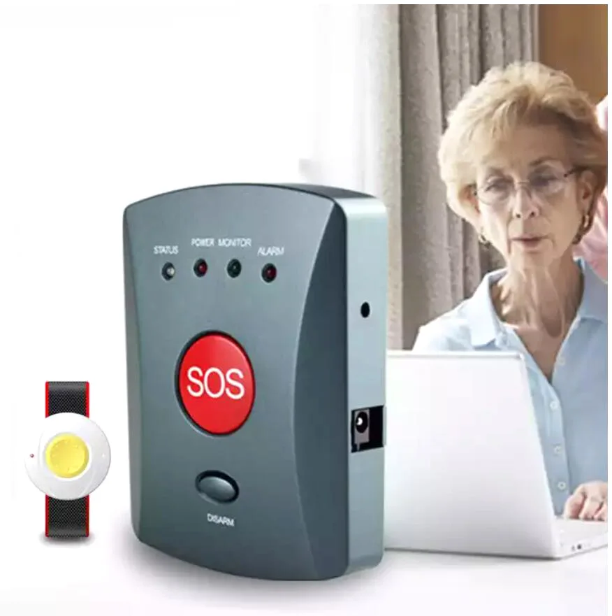 Emergency Calling GSM Panic System for the Senior Elderly People Care with Speaker SOS Button Optional