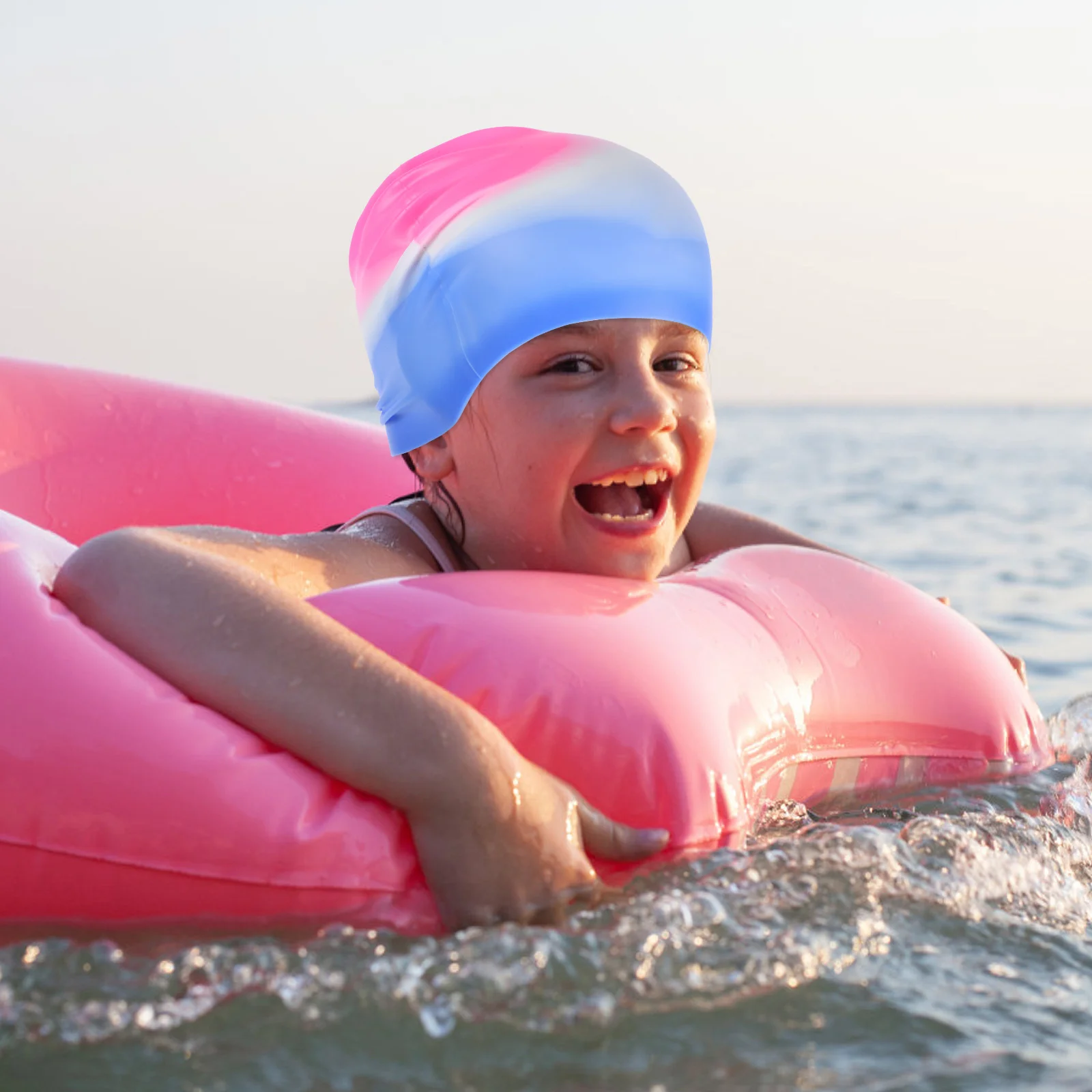 

Swimming Hat Silicone Swim Cap Durable Non-Slip Hair Protector Swimming Cover for Men Women Swim Cap for Hair Pool Hats