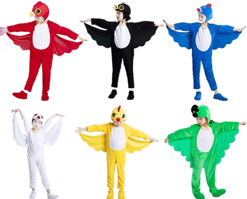 

New children's Halloween animal show show costumes Owl Eagle Crow parrot Flamingos orioles bird birds men and women