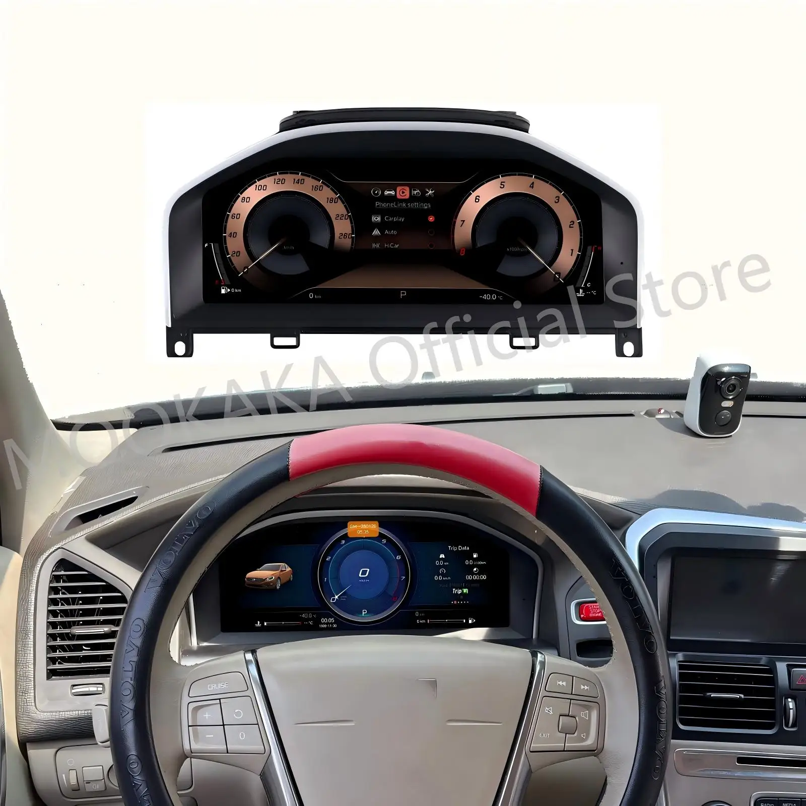 12,3-Zoll LCD-Bildschirm Digitales Armaturenbrett Virtuelles Instrumentencluster Cockpit-LCD für Volvo XC60 S60 2009 - 2017 Tachometer