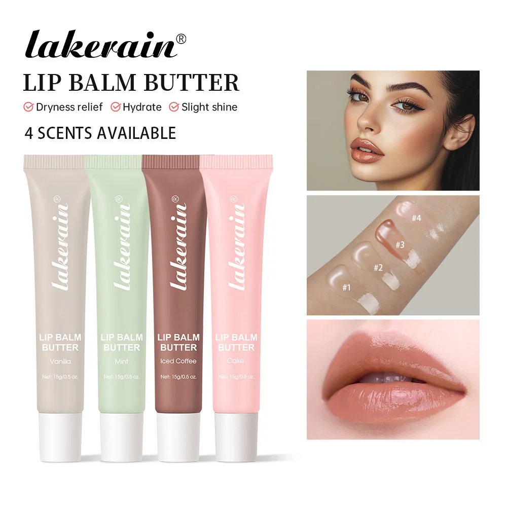 Lakerain 4 cores novo verão manteiga bálsamo labial hidratante lábios hidratante hidratante bálsamo labial manteiga