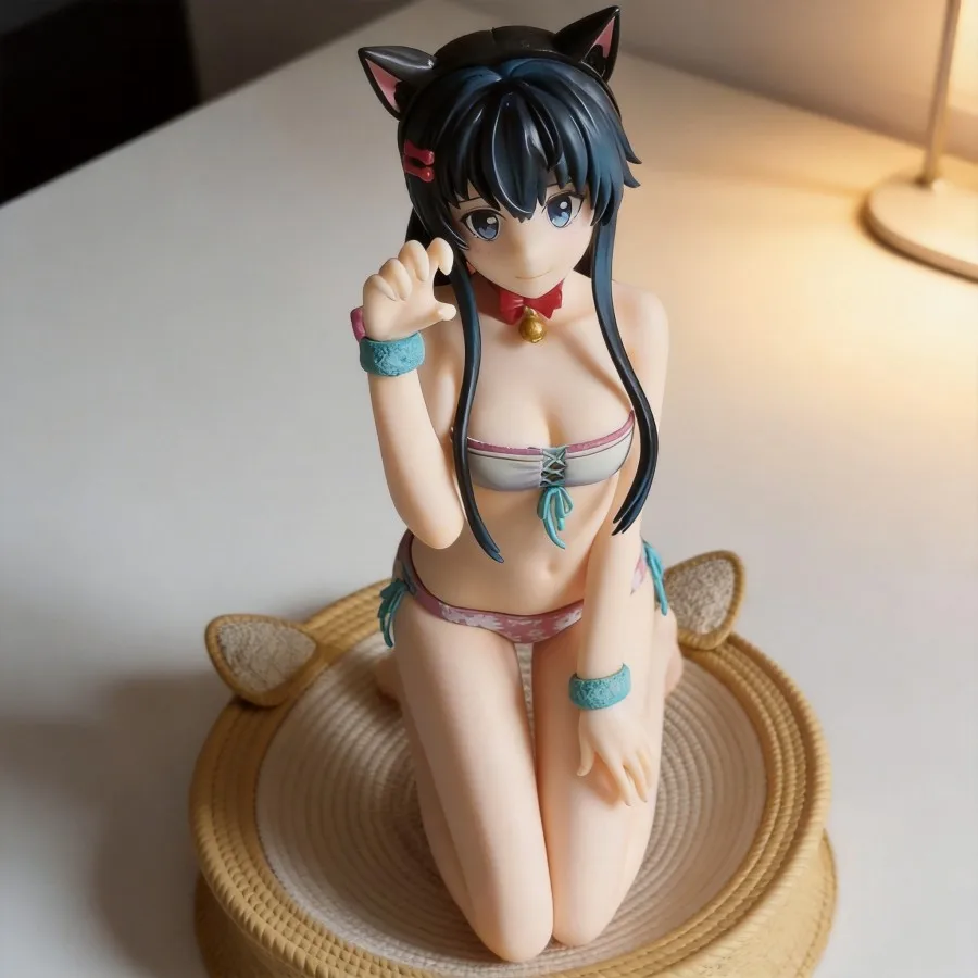 

OreGairu Anime Figure - Yukino Yukinoshita Cat Ear Swimsuit Model 25cm Collection Decoration Gift